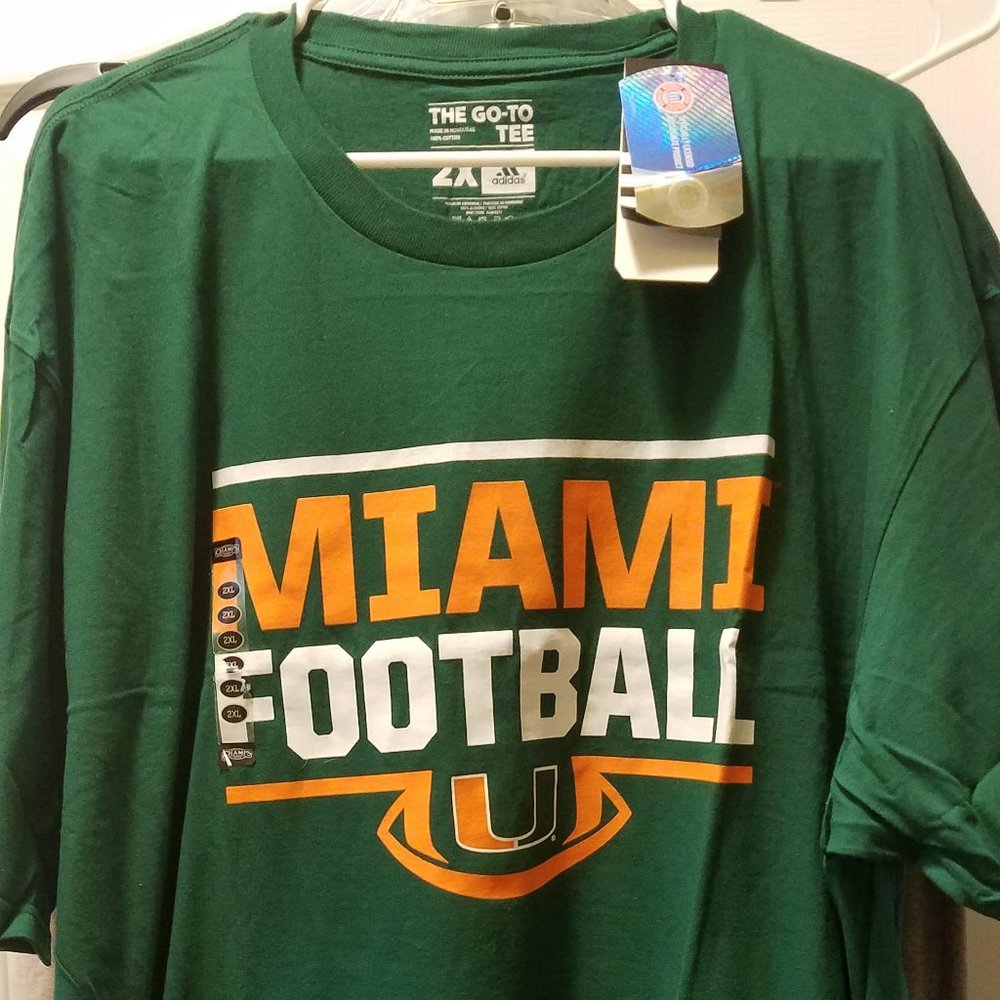 UM Miami Football short sleeve tshirt